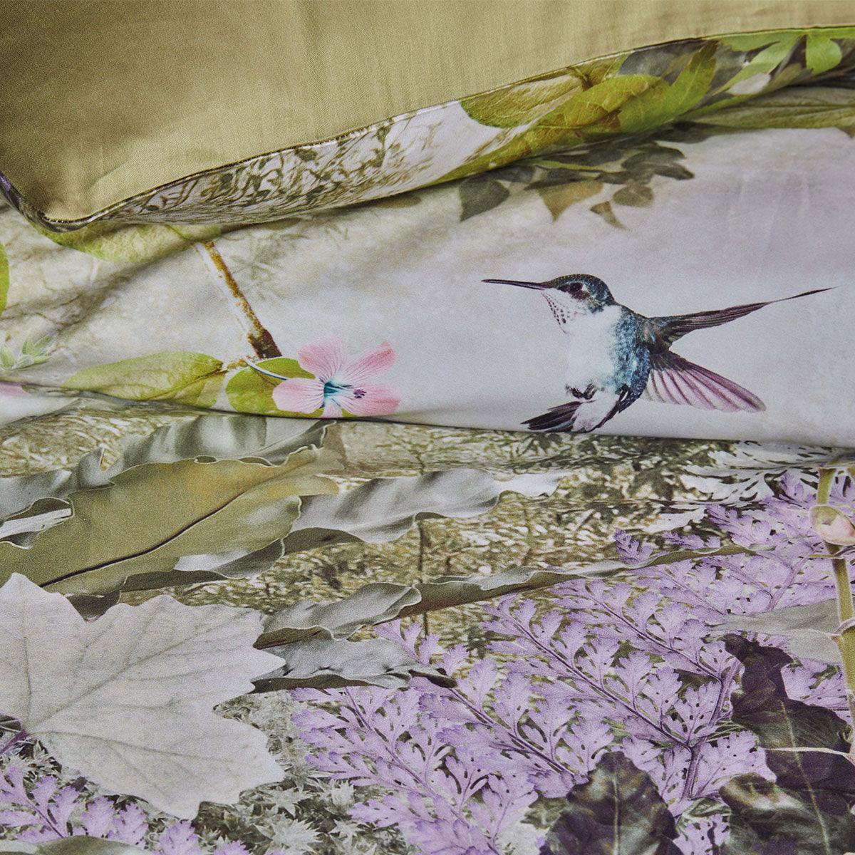 Bedding House Charming Green Cotton Sateen Quilt Cover Set King - Harrogates