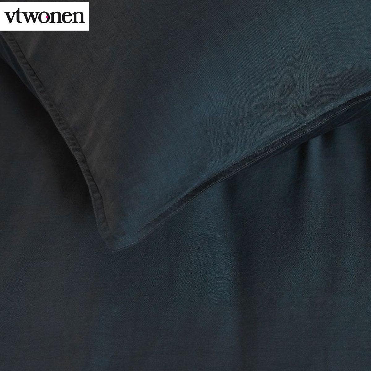 VTWonen Earth Dark Blue Quilt Cover Set Queen - Harrogates