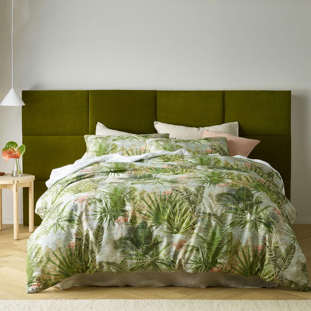Accessorize Flamingo Cotton Quilt Cover Set Queen - Harrogates