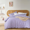 Vintage Design Homewares Lilac French Linen Quilt Cover Set Super King - Harrogates