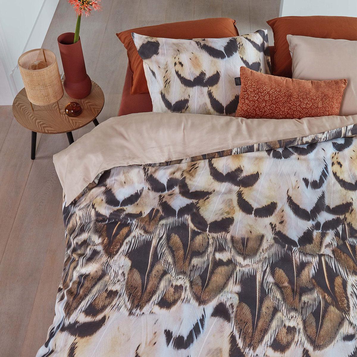 Bedding House Giselle Natural Cotton Sateen Quilt Cover Set King - Harrogates