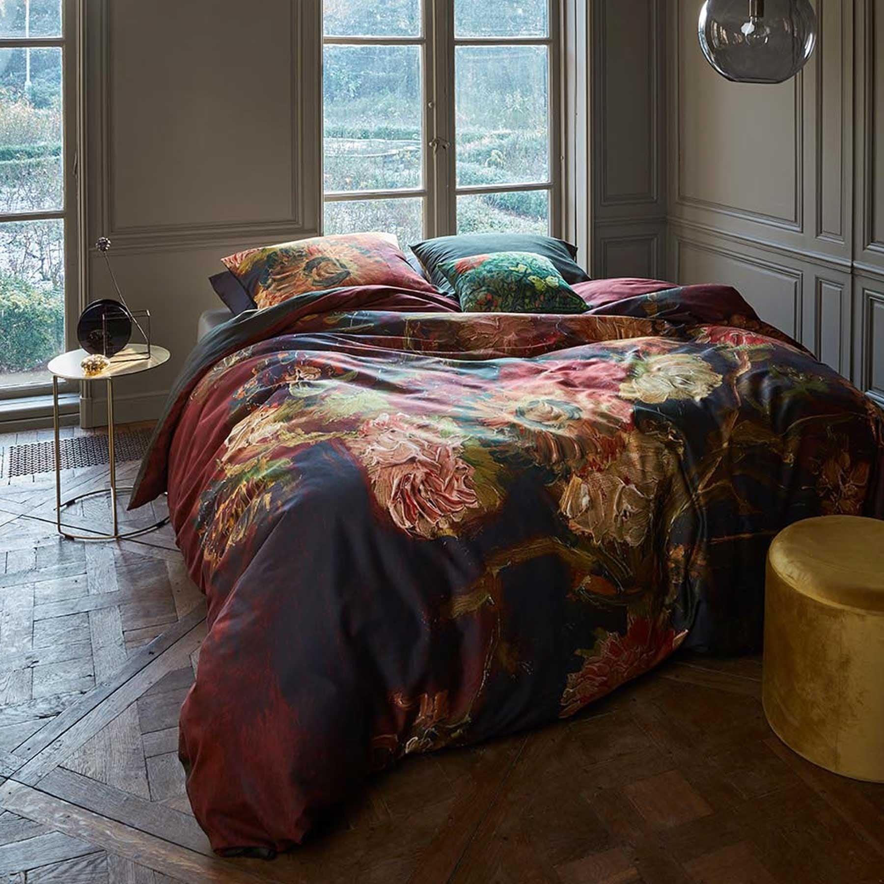 Bedding House Gladioli Red Quilt Cover Set Double - Harrogates