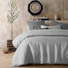 Vintage Design Homewares Silver 100% Hemp Quilt Cover Set King - Harrogates