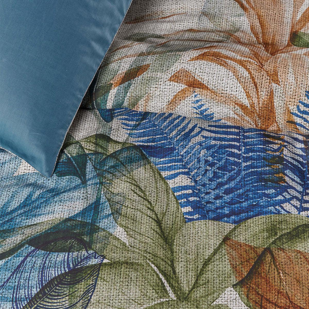 Bedding House Isla Blue Cotton Sateen Quilt Cover Set King - Harrogates