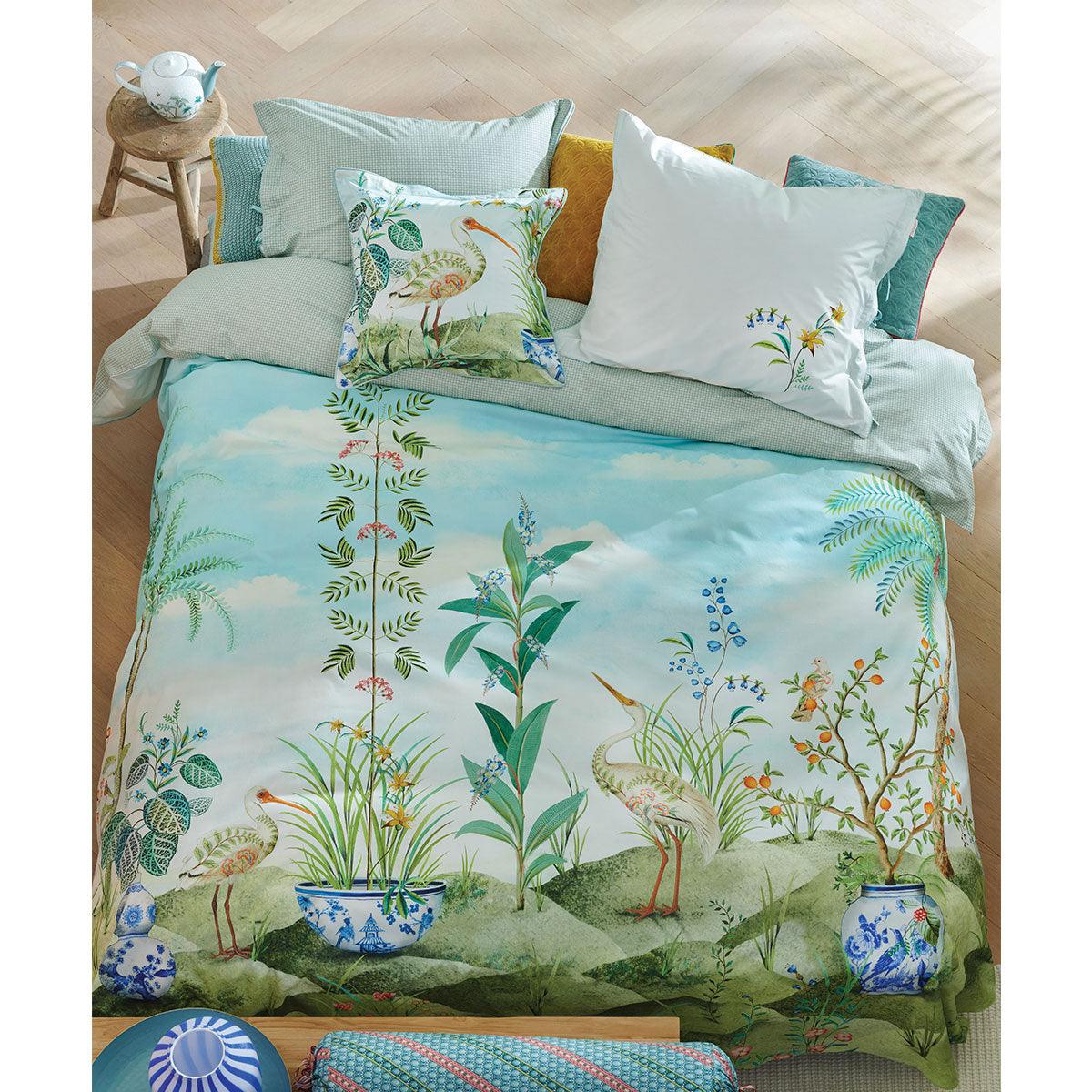 PIP Studio Jolie White Cotton Quilt Cover Set Queen - Harrogates