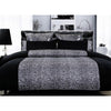 Leopard Quilt Cover Set Black Super King - Harrogates