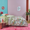Oilily Line Flower Cotton Sateen Quilt Cover Set Queen - Harrogates