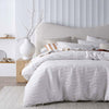 Vintage Design Homewares Malvern White Cotton Quilt Cover Set King - Harrogates
