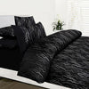 Accessorize Naples Black Jacquard Quilt Cover Set Double - Harrogates