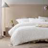 Vintage Design Homewares Parquet White Cotton Quilt Cover Set Single - Harrogates