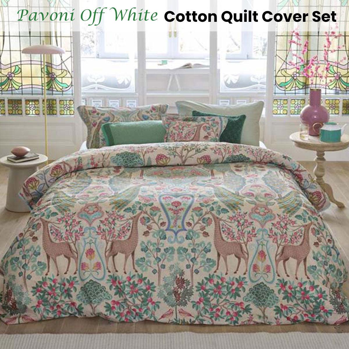 PIP Studio Pavoni Off White Cotton Quilt Cover Set Queen - Harrogates