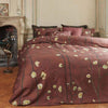 Bedding House Van Gogh Plum Blossoms Red Cotton Sateen Quilt Cover Set King - Harrogates