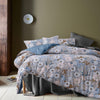 Accessorize Rainbow Garden Blue Washed Cotton Quilt Cover Set Double - Harrogates