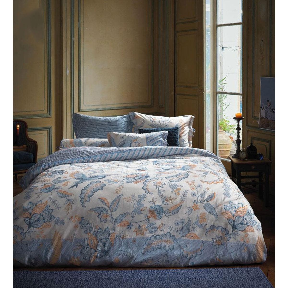PIP Studio Royal Birds Blue 100% Cotton Quilt Cover Set Queen - Harrogates
