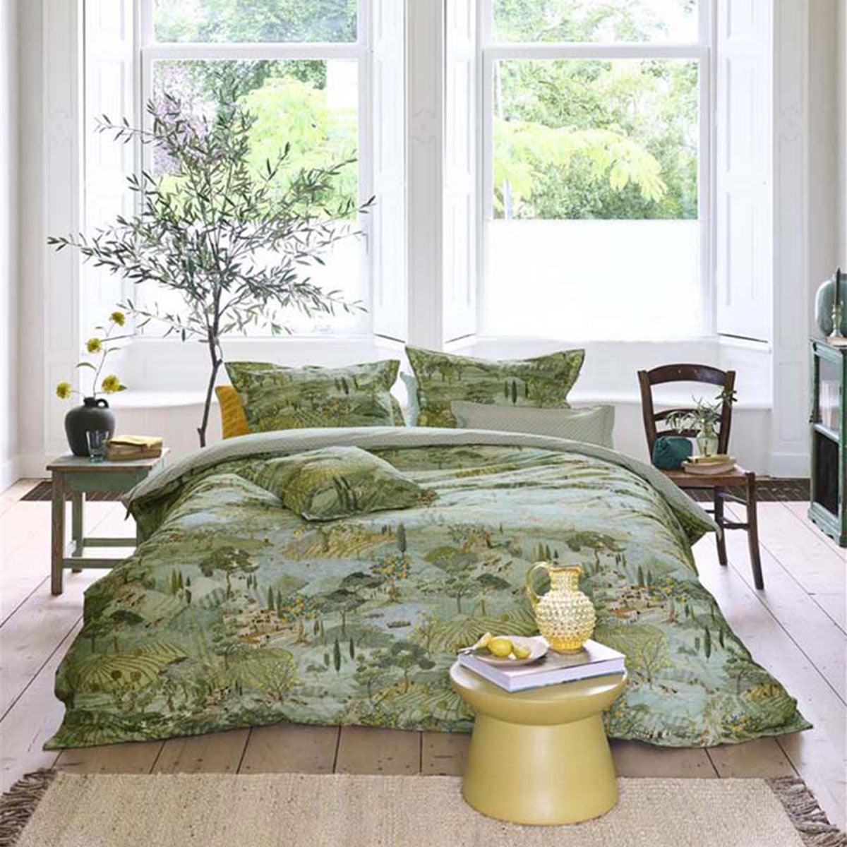PIP Studio Toscana Green Cotton Quilt Cover Set Queen - Harrogates
