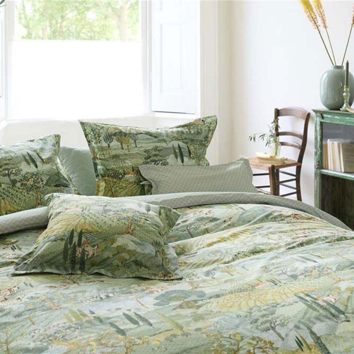 PIP Studio Toscana Green Cotton Quilt Cover Set Queen - Harrogates
