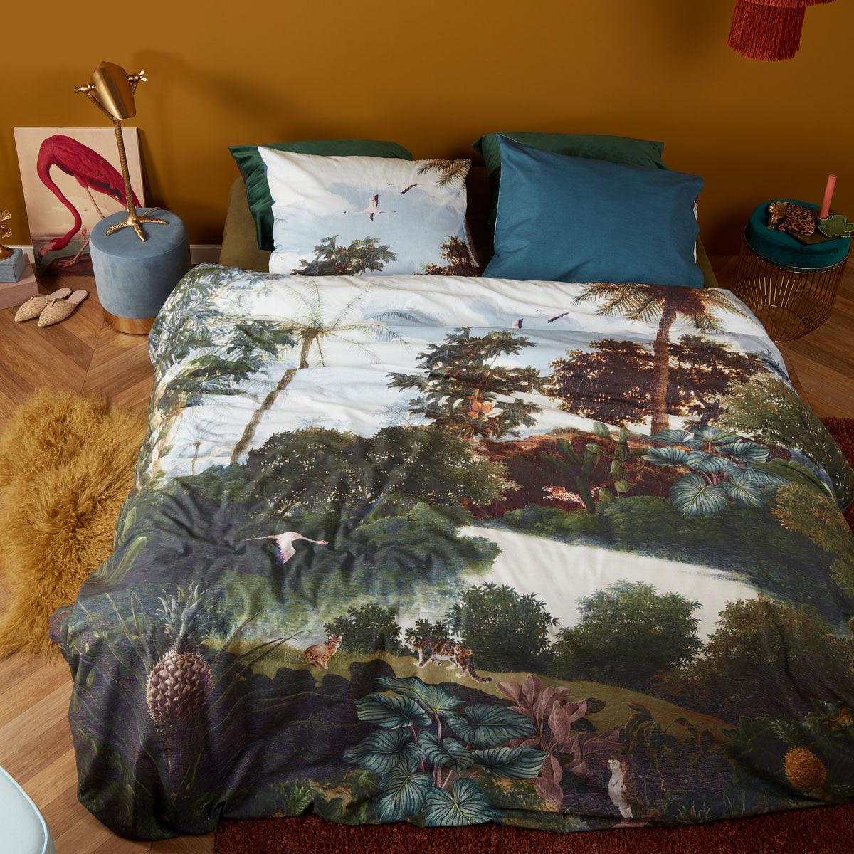 Bedding House Voyage Green Cotton Quilt Cover Set King - Harrogates