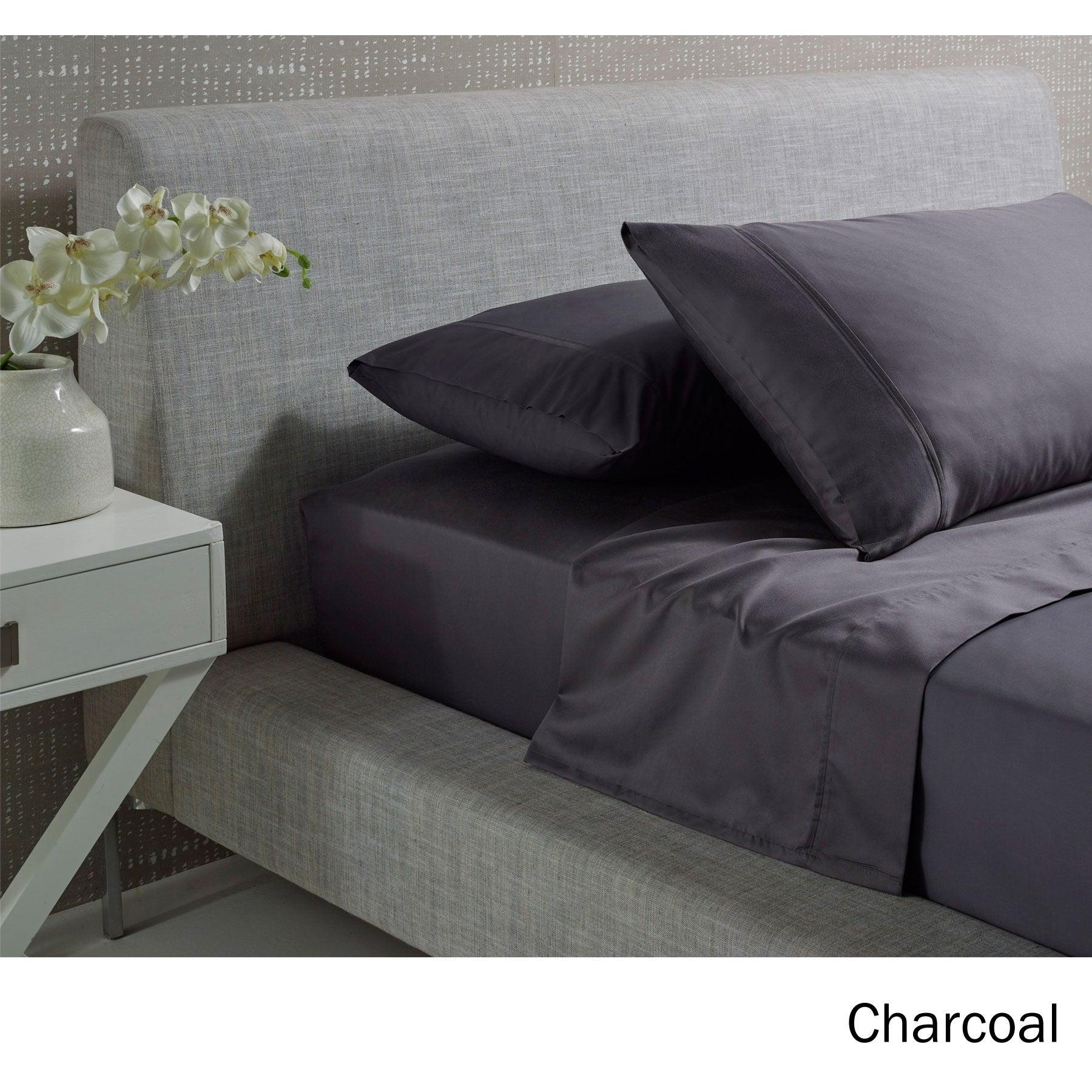 Accessorize 1000TC Cotton Rich Sheet Set Charcoal King - Harrogates
