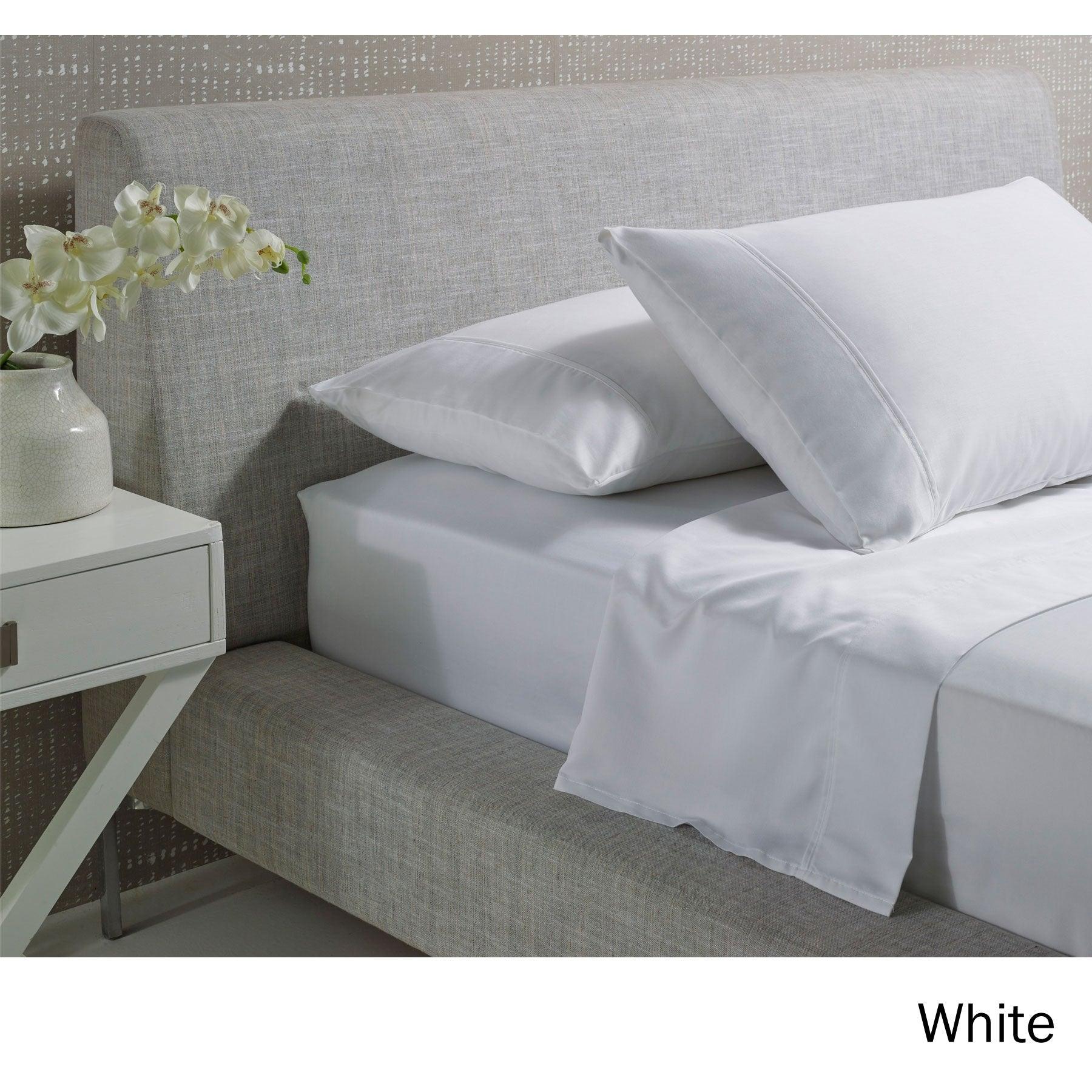 Accessorize 1000TC Cotton Rich Sheet Set White King - Harrogates