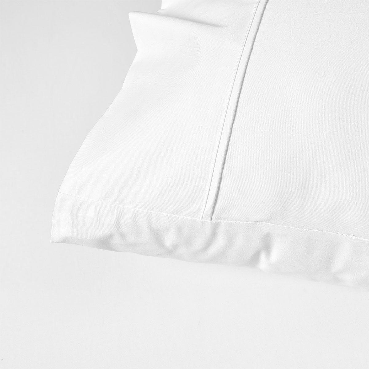 Accessorize 400TC White Bamboo Cotton Sheet Set 40cm Wall Double - Harrogates