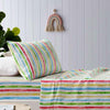Happy Kids Multi Stripes Printed Microfibre Sheet Set Double - Harrogates