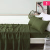 Vintage Design Homewares 100% Linen Olive Sheet Set Single - Harrogates