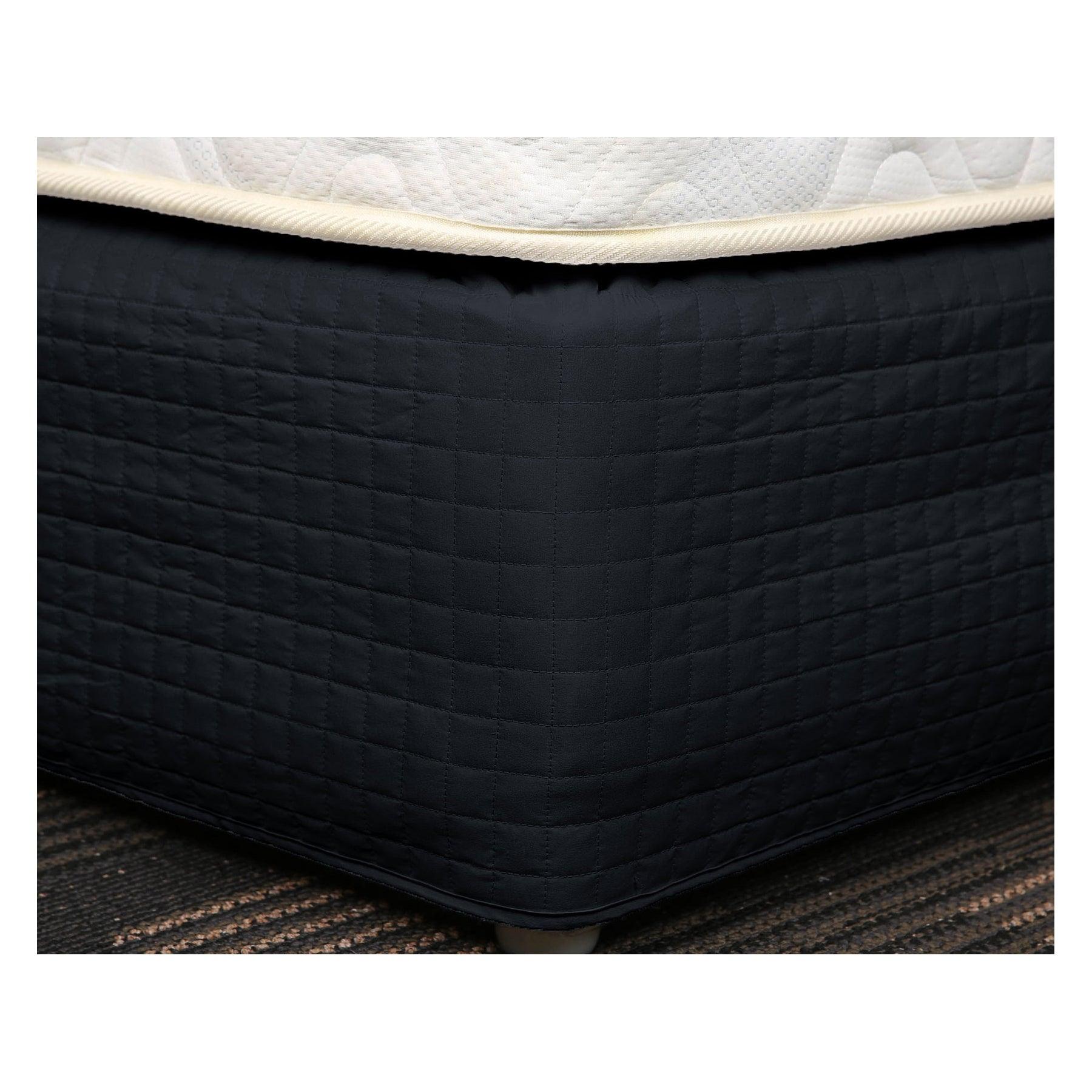 Easy Fit Quilted Valance Black - Single - Harrogates