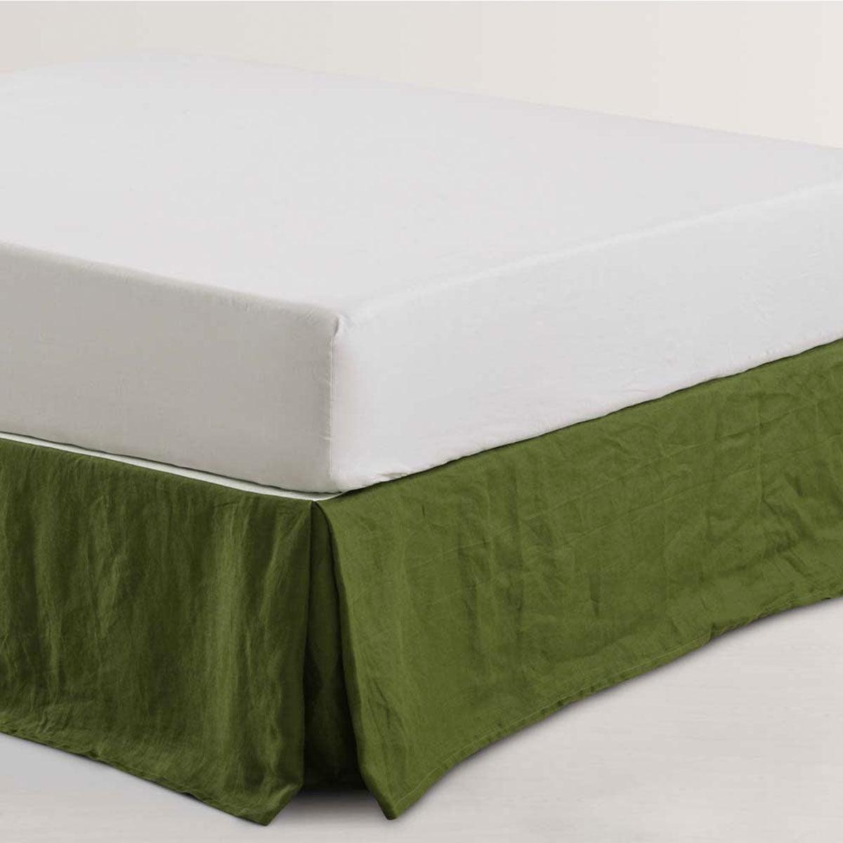 Vintage Design Homewares Olive French Linen Valance King - Harrogates
