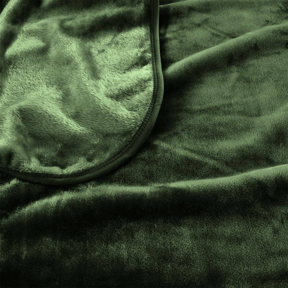 J Elliot Home 800GSM Luxury Winter Thick Mink Blanket Sea Kelp King - Harrogates