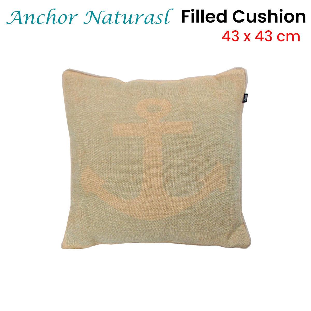 J.Elliot Home Anchor Natural Filled Cushion 43 x 43 cm - Harrogates