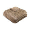 J.Elliot Home Grizzly Brown Faux Fur Throw - Harrogates