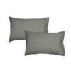 Algodon Pair of 300TC Cotton Standard Pillowcases Charcoal - Harrogates