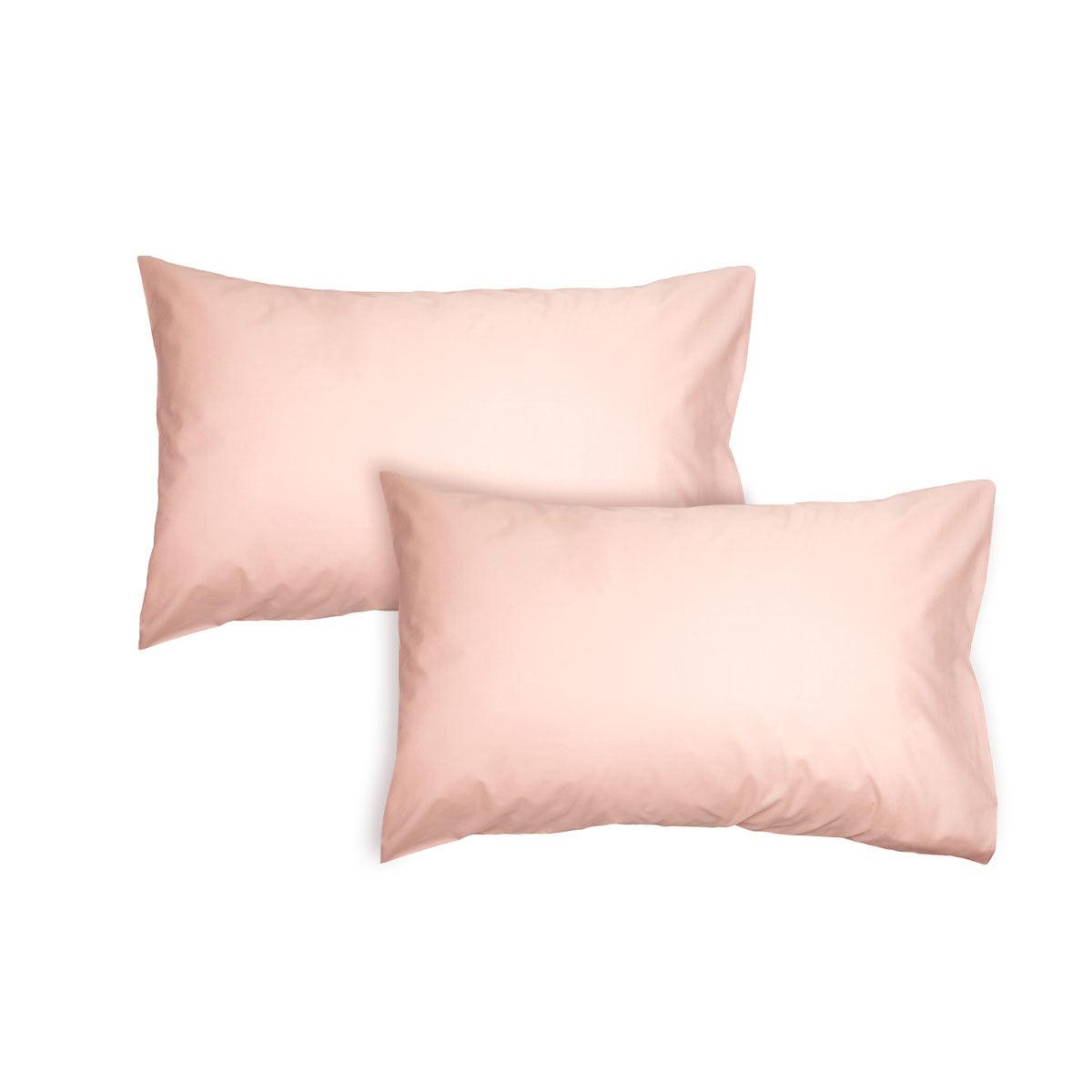 Algodon Pair of 300TC Cotton Standard Pillowcases Pink - Harrogates