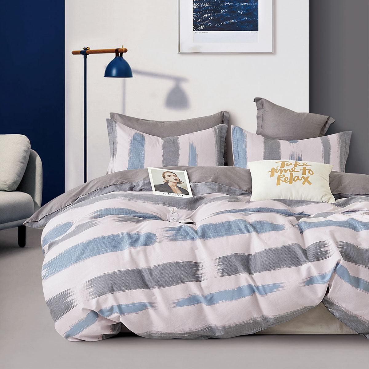 Ardor 250TC Sea Breeze Cotton Sateen Quilt Cover Set King - Harrogates
