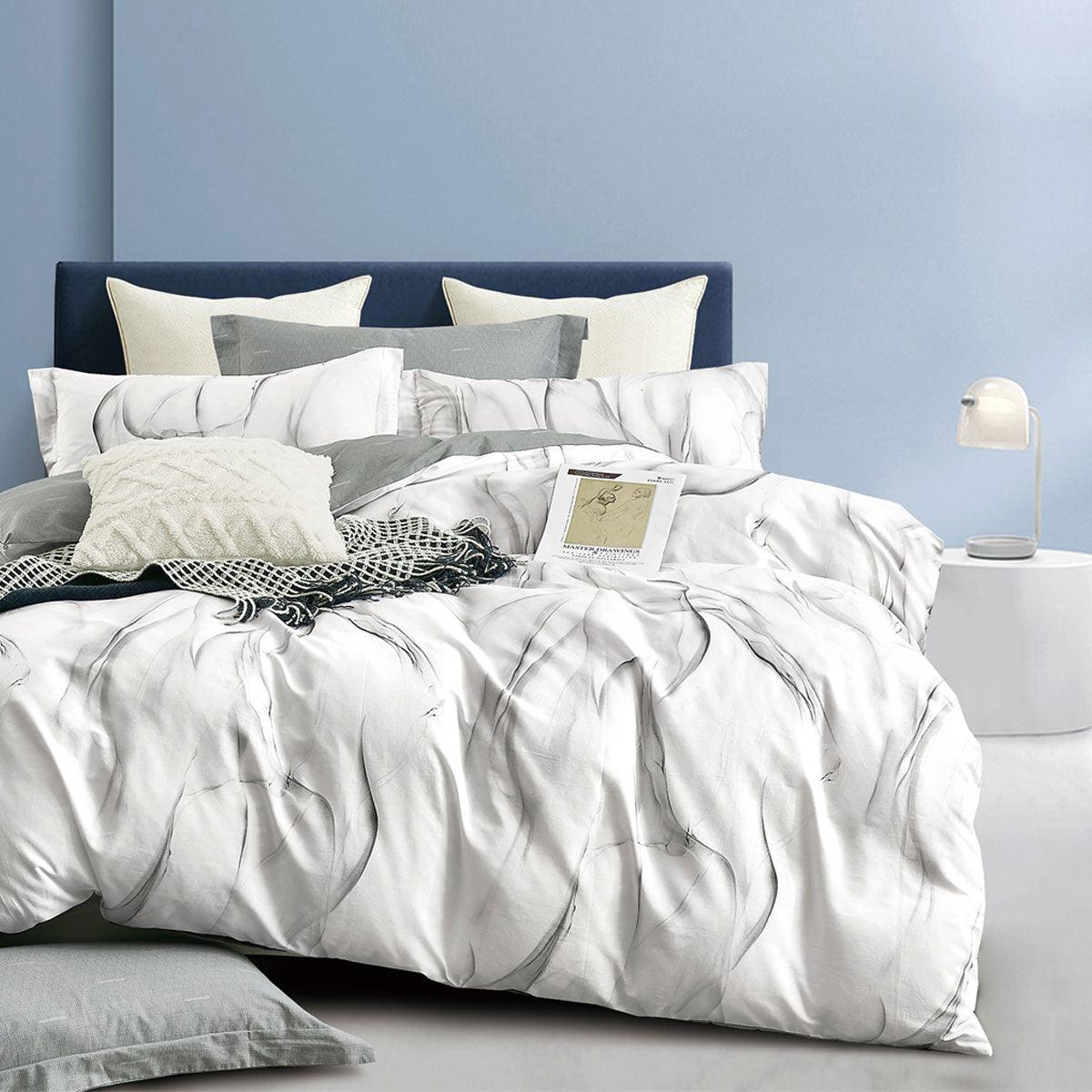 Ardor 250TC Vander Cotton Sateen Quilt Cover Set Queen - Harrogates