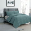 Ardor Hana Stormy Sea Embossed Velvet Quilt Cover Set Queen - Harrogates