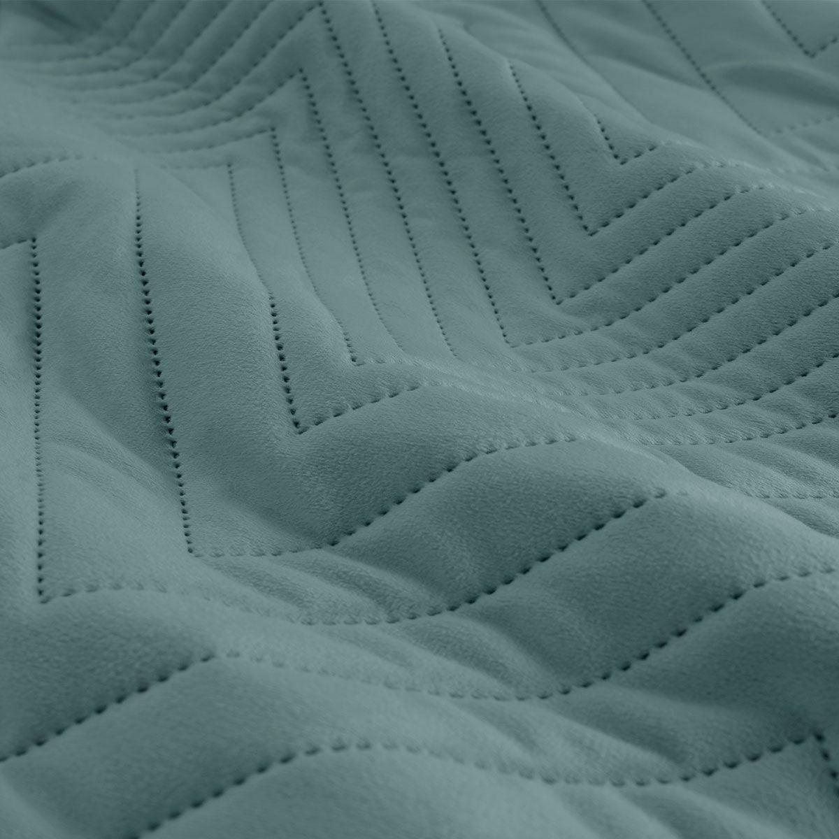 Ardor Hana Stormy Sea Embossed Velvet Quilt Cover Set Queen - Harrogates