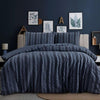 Ardor Seersucker Quilt Cover Set Lisbon Indigo Queen - Harrogates