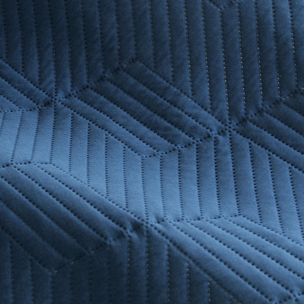 Ardor Maxwell Navy Embossed Vintage Washed Quilt Cover Set King - Harrogates