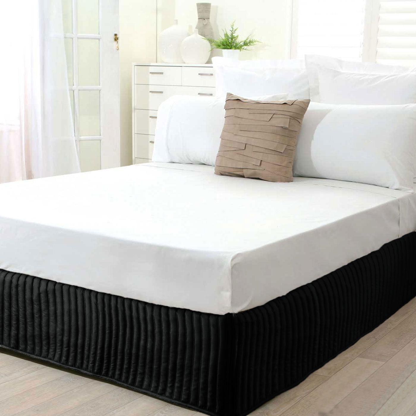 Ardor Quilted Valance Black SINGLE - Harrogates