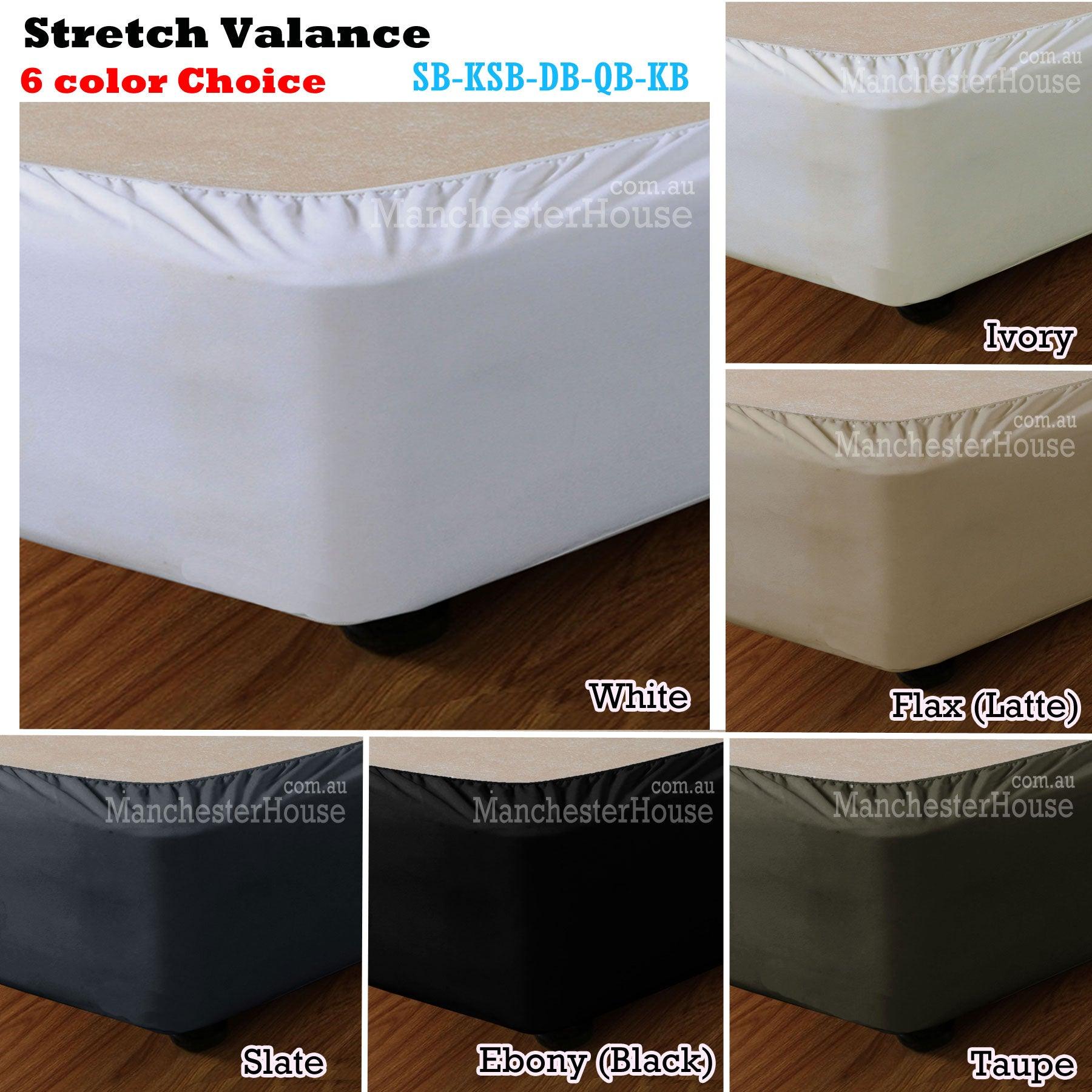 Apartmento Stretch Valance Ebony (Black) SINGLE - Harrogates