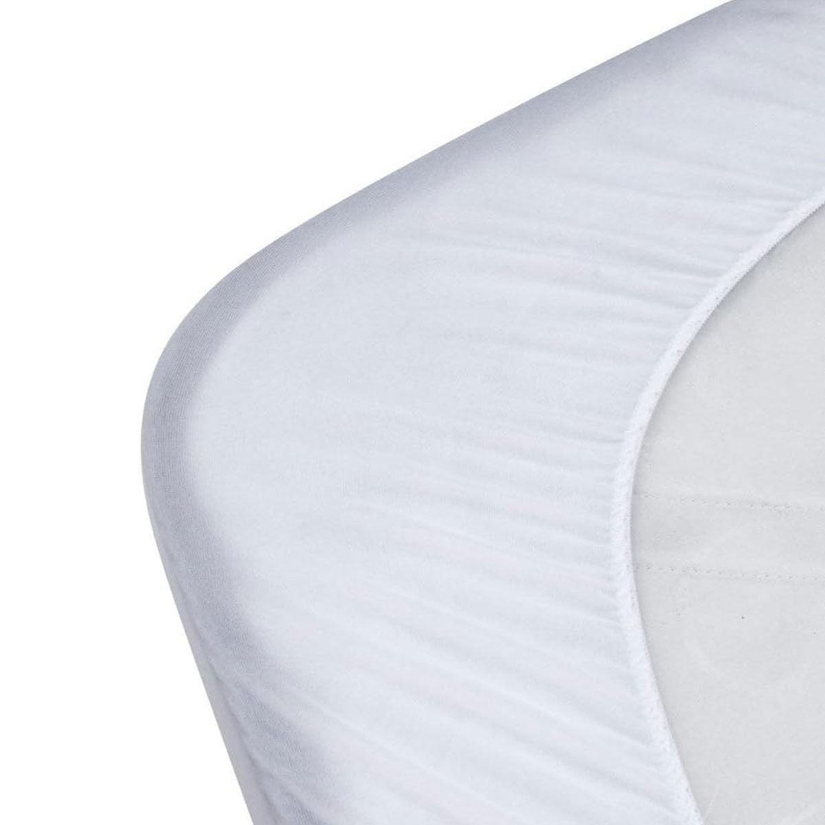Waterproof Fitted Mattress Protector Large Cot Size 135x77x19cm - Harrogates