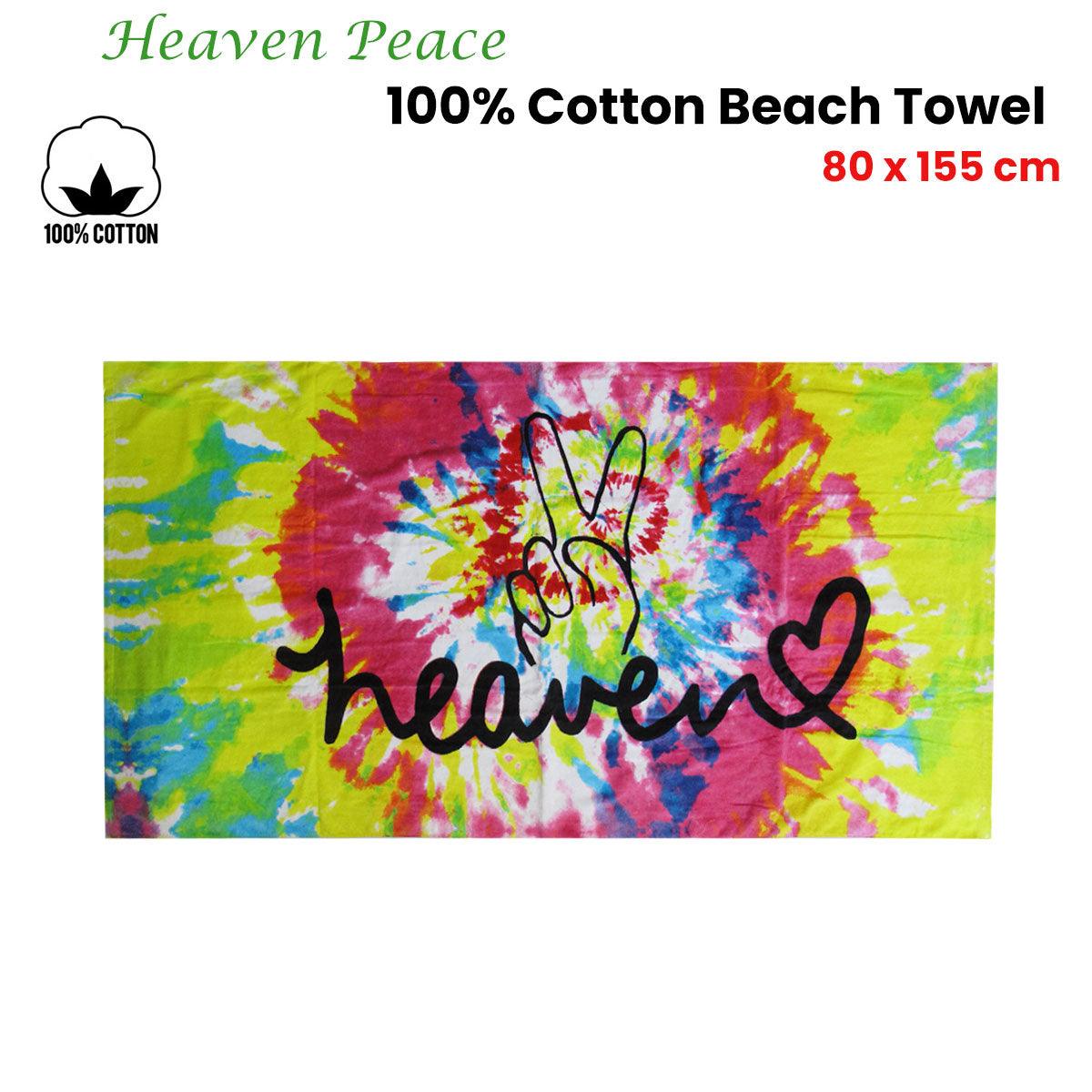 Heaven Peace 100% Cotton Beach Towel 80 x 155 cm - Harrogates