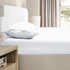 Ramesses 2000TC Bamboo Embossed Fitted Sheet Combo Set White Double - Harrogates