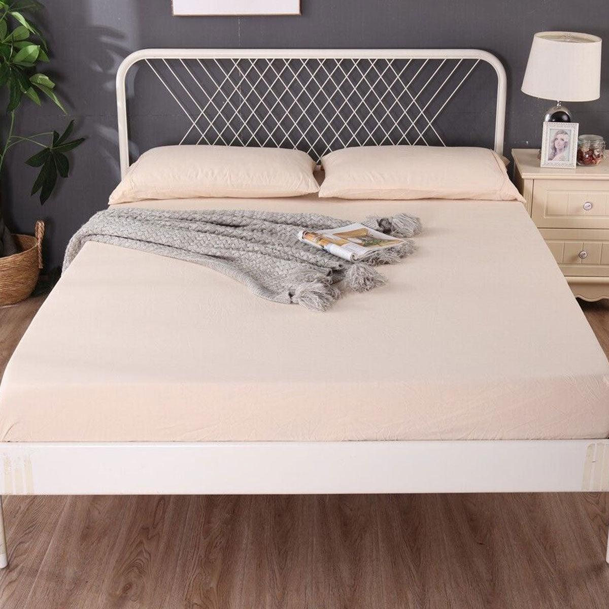 Ramesses 1000TC Linen Bamboo Fitted Sheet Combo Set Linen Queen - Harrogates
