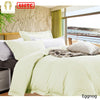 Ramesses Bamboo Cotton Quilt Cover Set Eggnog Queen - Harrogates