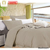 Ramesses Bamboo Cotton Quilt Cover Set Mushroom Queen - Harrogates