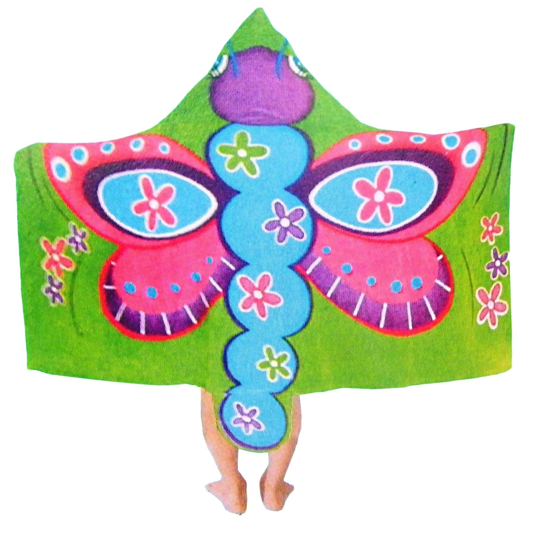 Kids Cotton Velour Beach Cape Butterfly - Harrogates