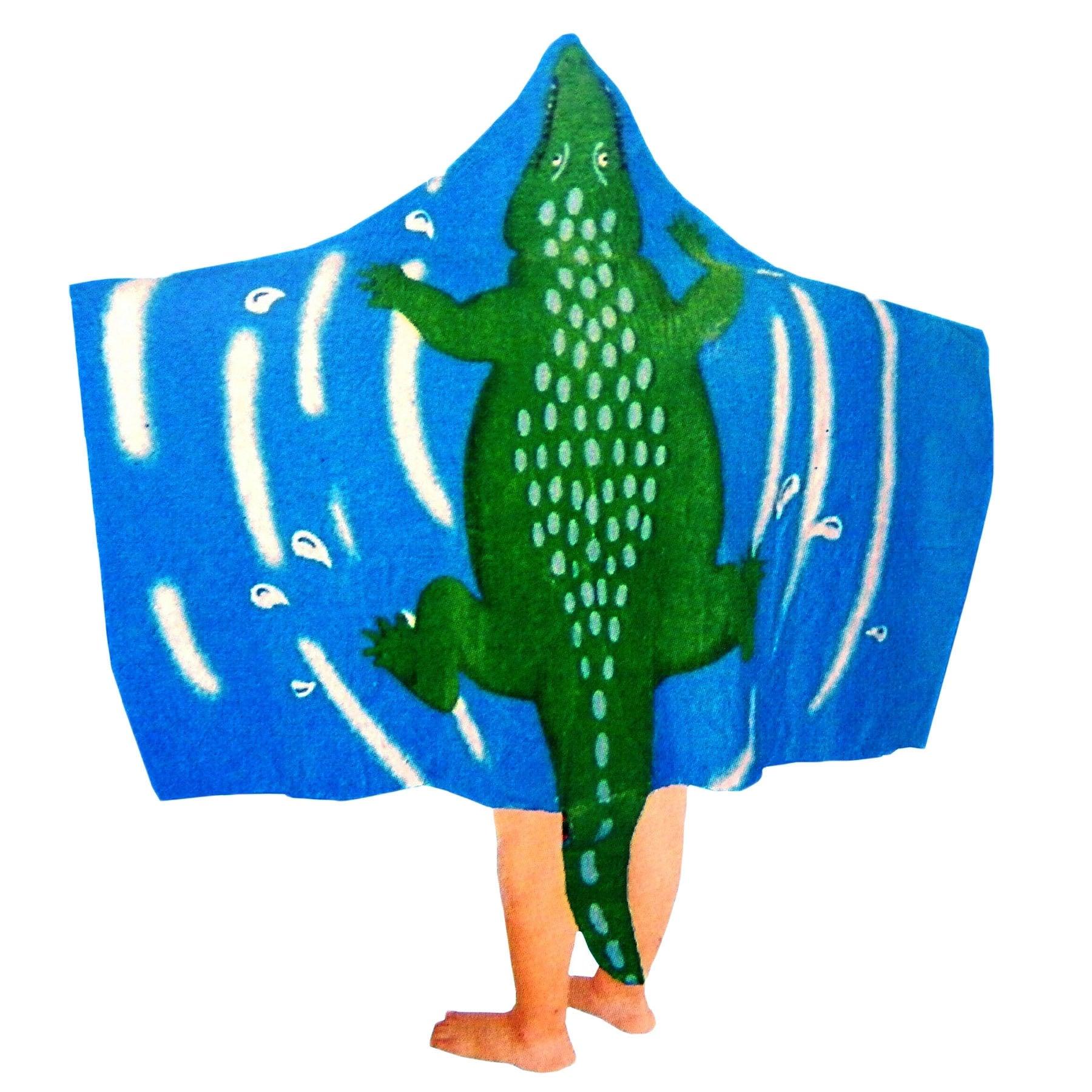 Kids Cotton Velour Beach Cape Crocodile - Harrogates