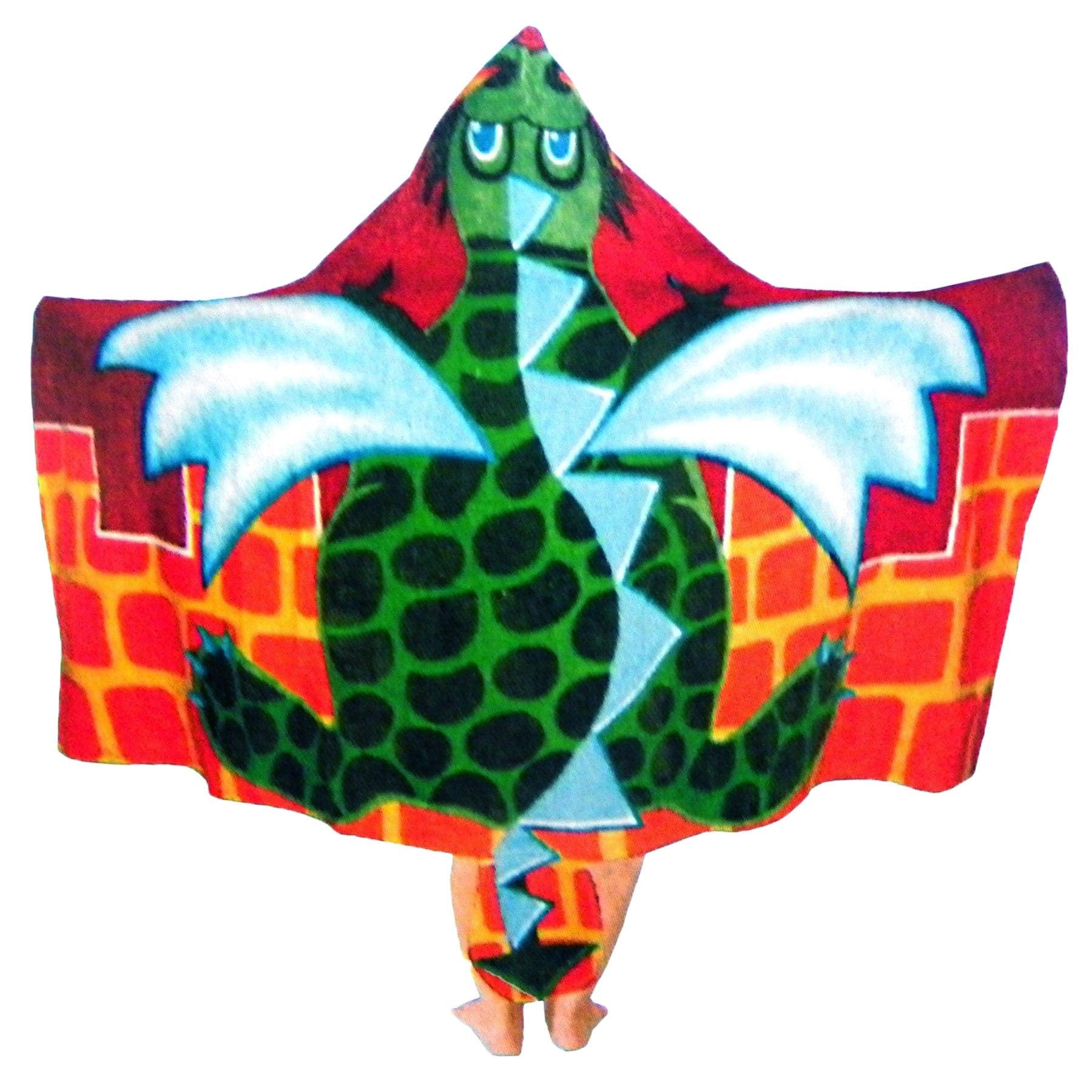 Kids Cotton Velour Beach Cape Dragon - Harrogates